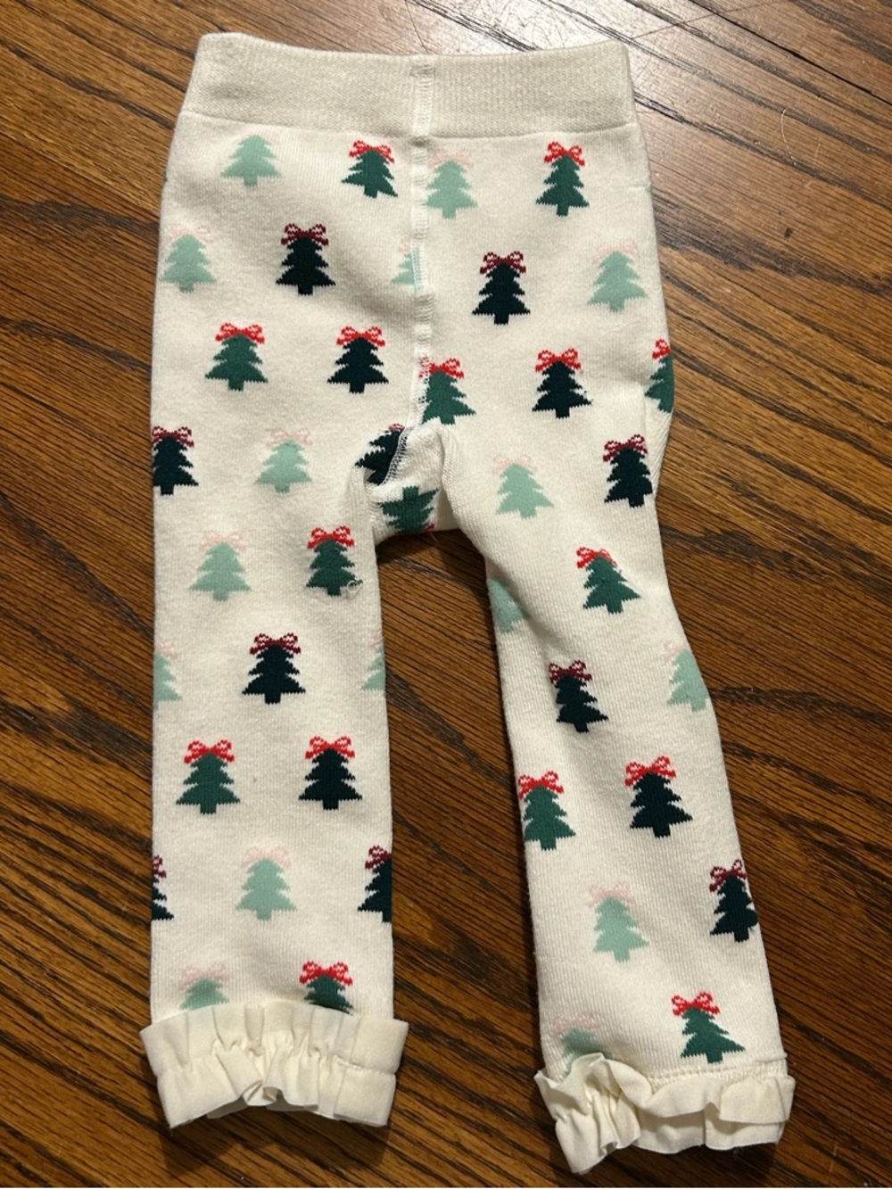 Baby Rufflebutts Christmas Tree Ruffle Leggings